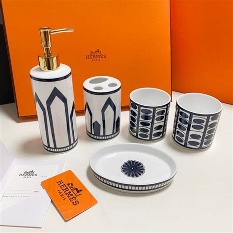 hermes bathroom set|hermes bath bag.